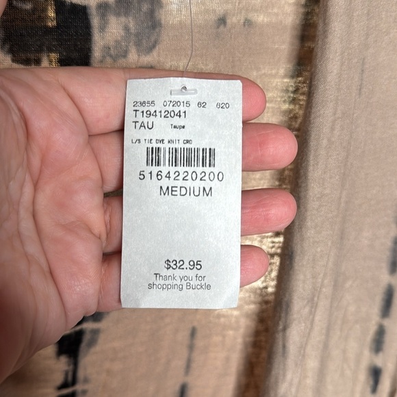 NWT H.I.P. Tie Dye Top Taupe Size Medium - Picture 6 of 8